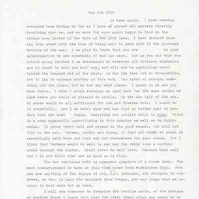 Transcript of Doc Maynard Letter dated May 8, 1856