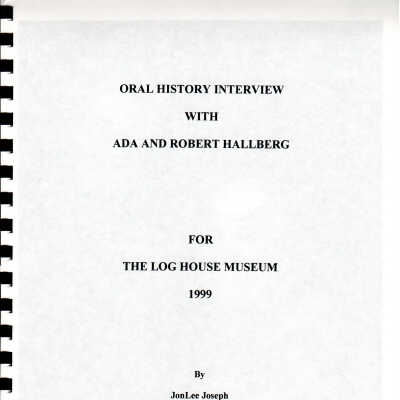 Bob and Ada Hallberg oral history transcript