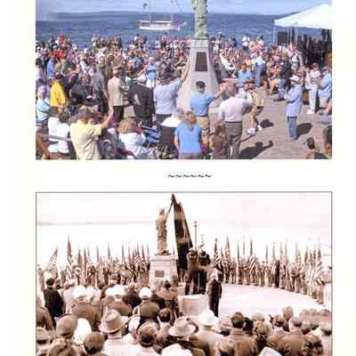 boy scouts at statue of liberty