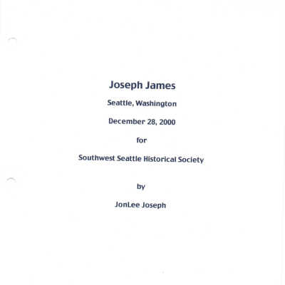 Joseph James interview
