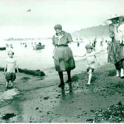 Beachgoers at Alki
