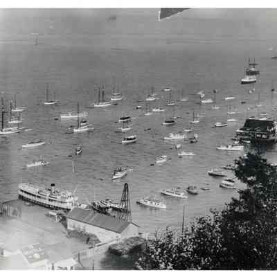 View of the West Seattle Ferry and Alki Yacht Club