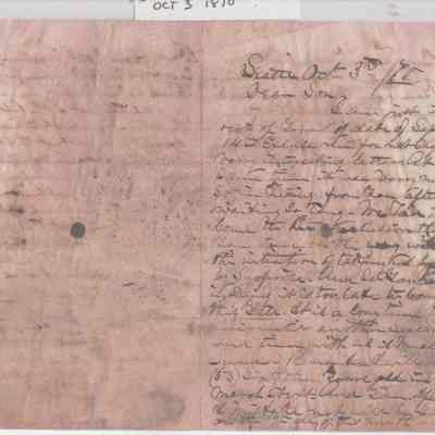 Doc Maynard Letter dated October 3, 1870