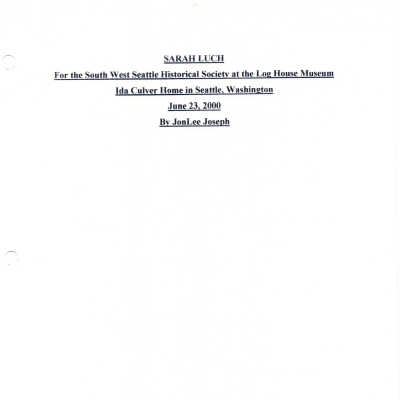 Sarah Luch interview