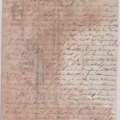 Doc Maynard Letter dated May 5, 1850