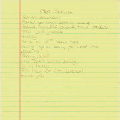 Chet Blackinton - Notes