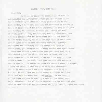 Transcript of Doc Maynard Letter dated November 28, 1858