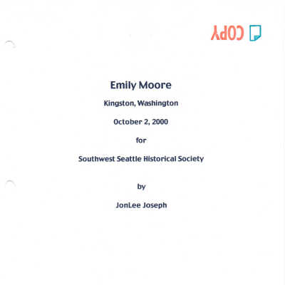 Emily Moore interview