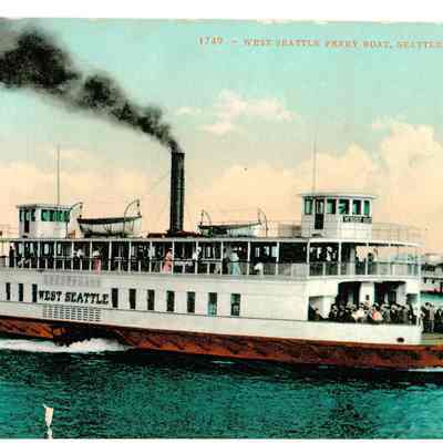 Postcard of West Seattle Ferry Boat