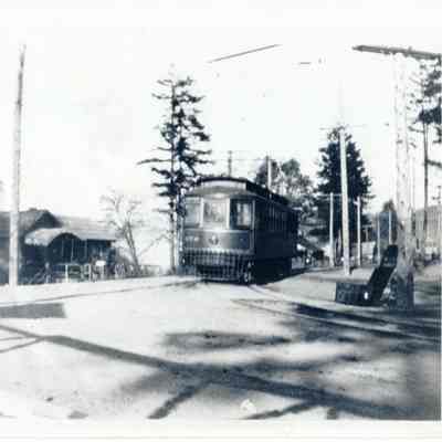 Streetcar across from Field House