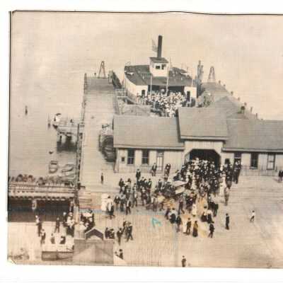 West Seattle Ferry Landing early 1900s: Copyright: Photograph may be copyright restricted; Origsize: 7.625" x 8.875"; Origformat: Print-Photographic; Resolution: 100 dpi