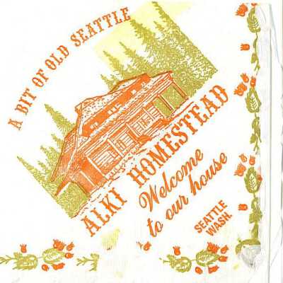 Alki Homestead napkin