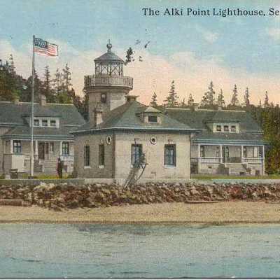 Alki Lighthouse Postcard