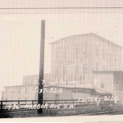 Old Flour Mill, 1936 Harbor Ave. SW. Property Record Card photograph.