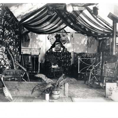 Interior of Bernard tent house