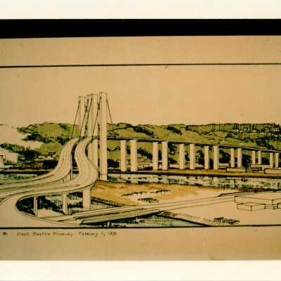 Sketch of proposed West Seattle bridge
