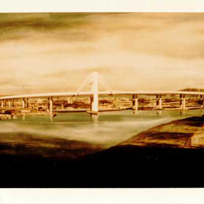 Model or painting of proposed West Seattle Bridge