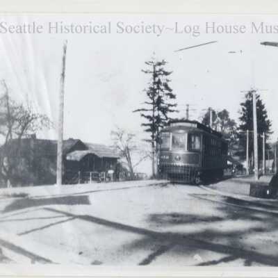 Alki Ave and 63rd - streetcar: Origformat: Print, Photographic; Resolution: 300 DPI