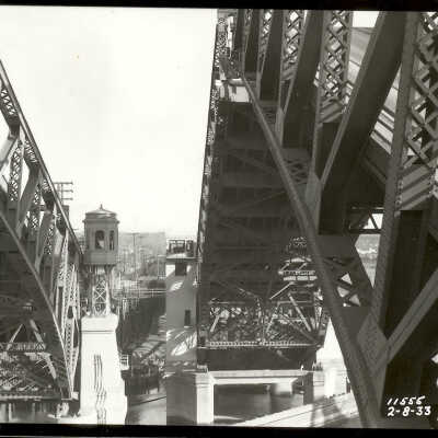 Both Spokane St bridges, 1933: Origformat: Print-Photographic; Resolution: 200