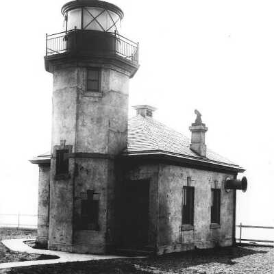 Alki Point Lighthouse without paint