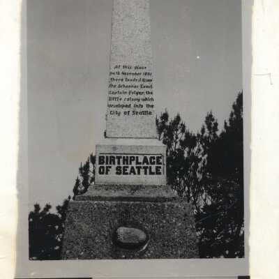 Alki Pioneer Monument Birthplace of Seattle