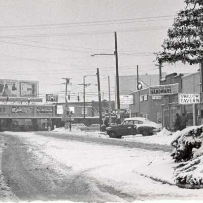 White Center snow scene