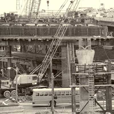 Bridge work from below