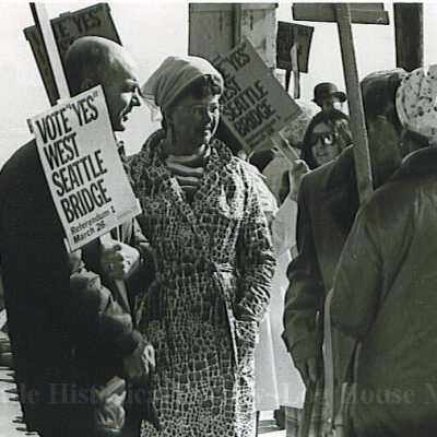 Bridge Campaign Signs: Origformat: Print-Photographic; Resolution: 150