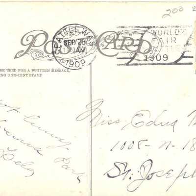 back of Luna Park postcard: Resolution: 200