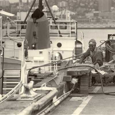 Black dock worker