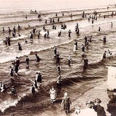 Alki Beach with bathers