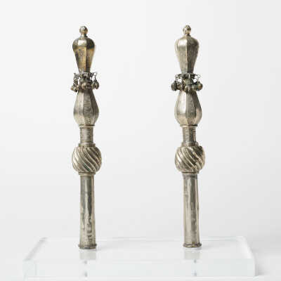 Decorated Torah finials