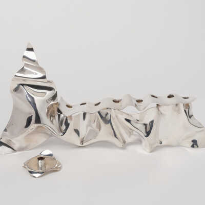 Silver menorah