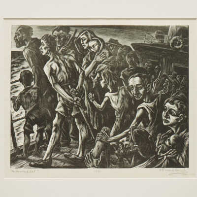 Woodcut; "Intercepted"