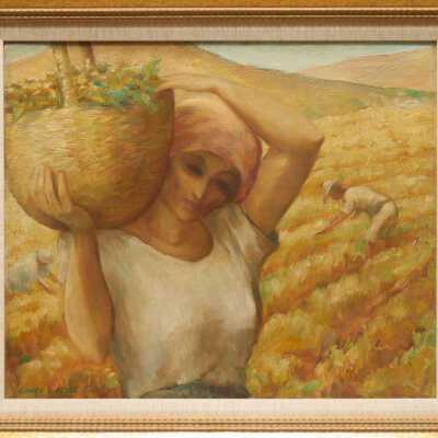 Painting; "Harvest in Emek Valley"