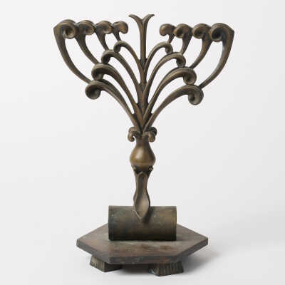 Art nouveau Chanukah menorah