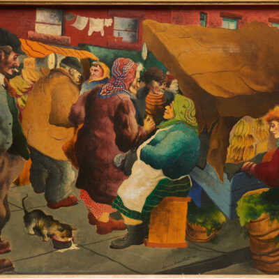 Painting; "A Day at the Market"