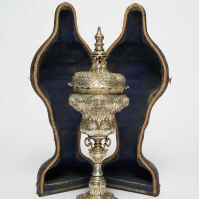 Kiddush cup in presentation case