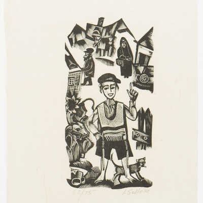 Woodcuts (12); Adventures of Mottel the Cantor's Son