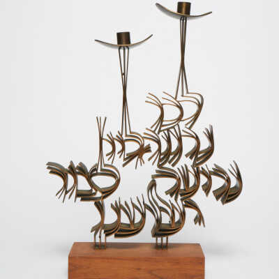 Sculpture: Sabbath candlestick