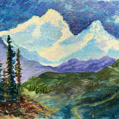 Denali Peaks in Summer