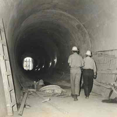 Photograph of Cougar Dam Tunnel Nearly Finished, Circa 1956