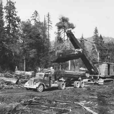Photograph of Loading a Log Truck