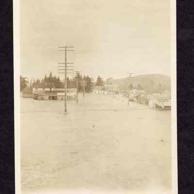 Photograph of Flooded Street and Businesses, Glenwood, circa 1927
