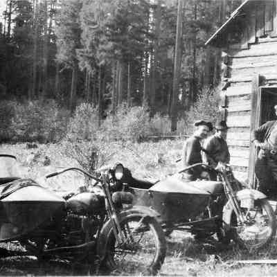 Photograph of Motorcycles with Popular "Side Cars"