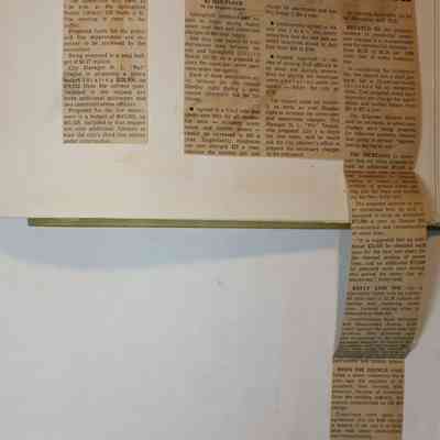 Page 129 newspaper clipping unfolded