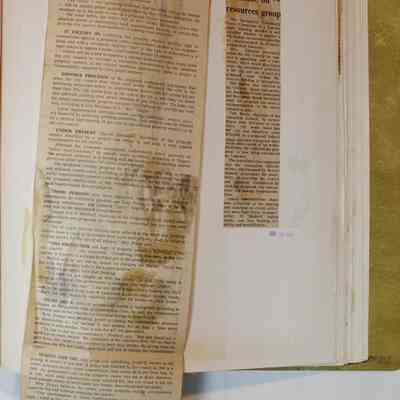 Page 151 newspaper clipping unfolded