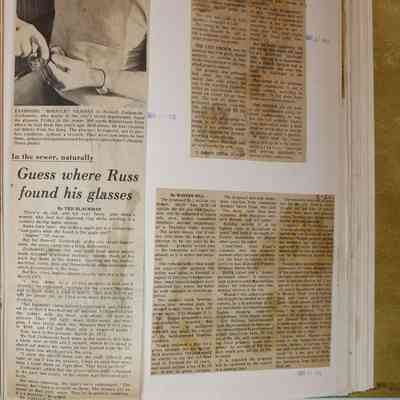 Page 155 newspaper clipping unfolded