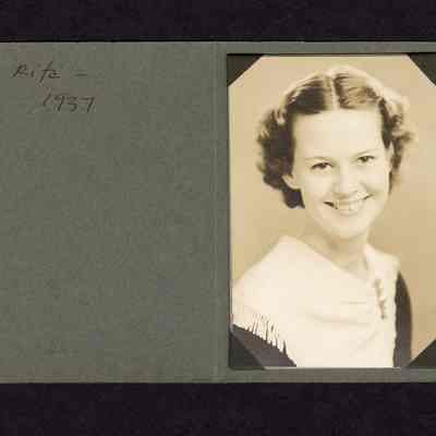 Photograph of Rita Wright, 1937