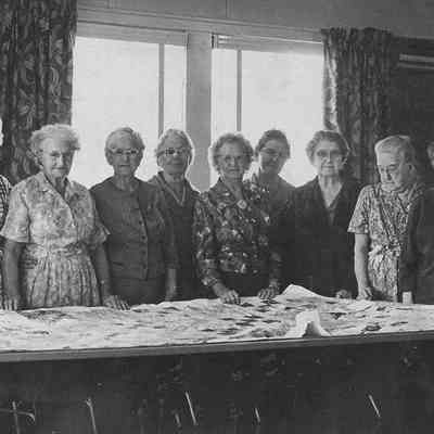 Photograph of Civic Club, 12 women including Wanda Mountjoy, date unknown.